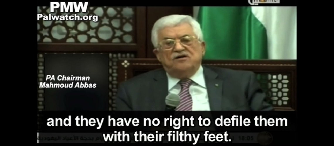 Abbas: Israelis have no right to desecrate our holy sites with their filthy feet