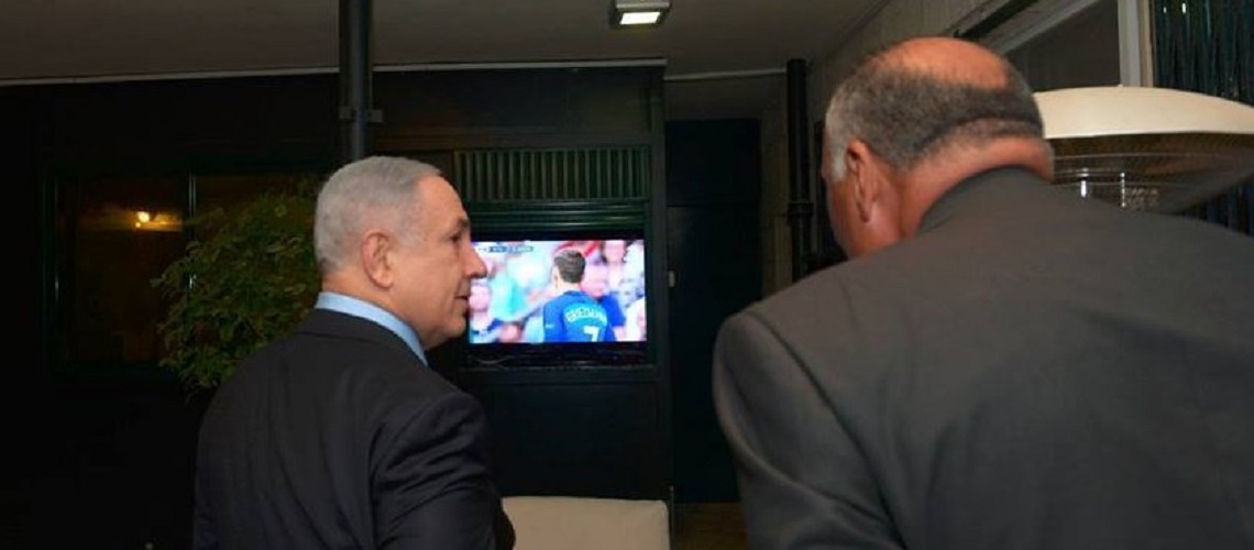 Netanyahu and Egyptian FM watch Euro football final