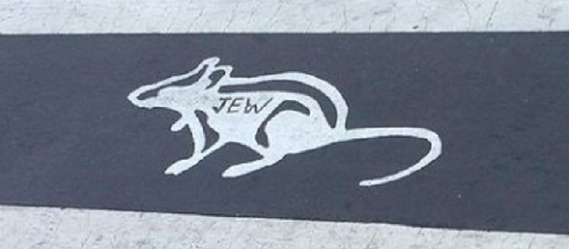Anti-Semitic vandal writes “Jew” on drawings of rats on Washington street art