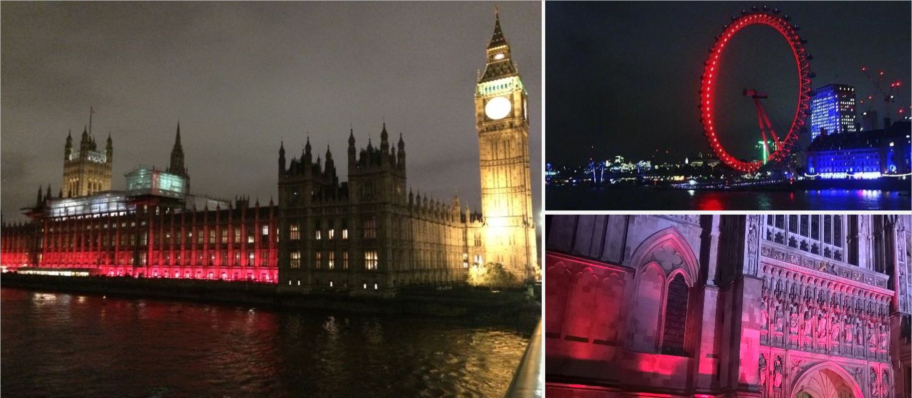 Houses of Parliament, London Eye and churches turn red to honour the persecuted