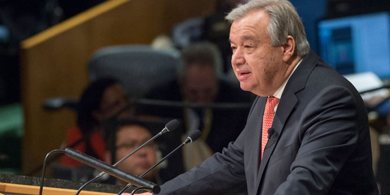 UN Secretary-General: “The modern form of anti-Semitism is the denial of the existence of the State of Israel”