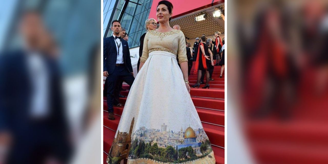 Israeli minister wows Cannes festival with ‘Jerusalem skyline’ dress