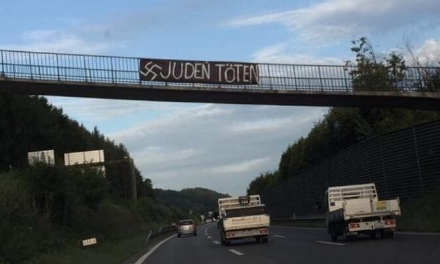 Anti-Semitic banners hung from road bridges in Switzerland