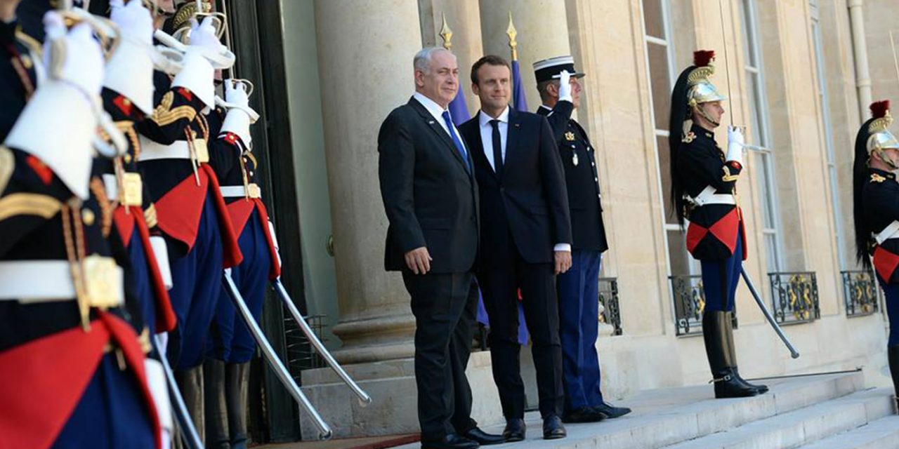 French President Macron condemns anti-Zionism as he welcomes Netanyahu