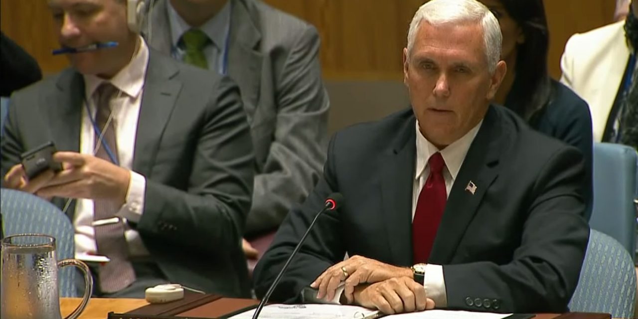 Vice President Pence calls for UN reform and SLAMS anti-Israel bias as “anti-Semitism” and “massive embarrassment”