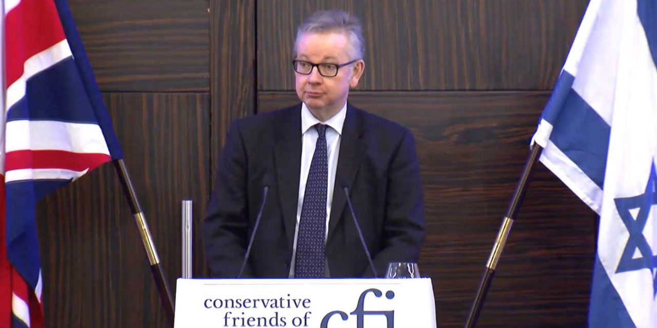 Michael Gove: Israel is a “light to world”, anti-Israel movement “fuelled by dark and furious energy”
