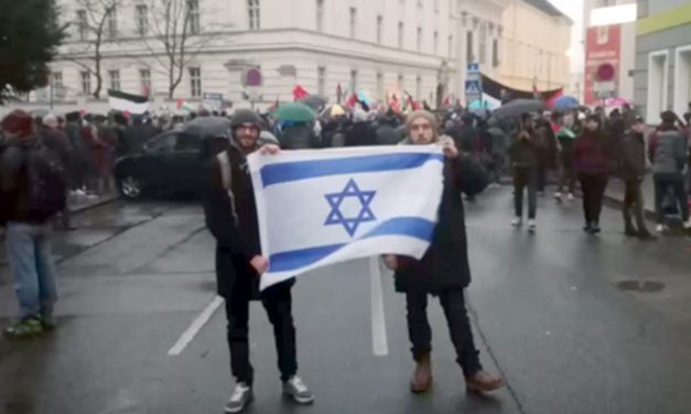 Vienna students fined for holding Israel flag near anti-Israel protest