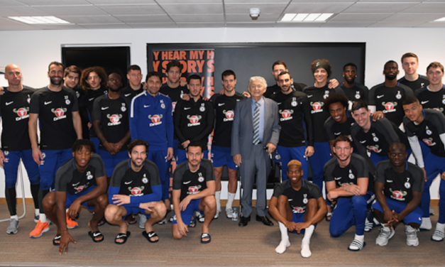 Chelsea stars hear “incredible” Holocaust survivor story