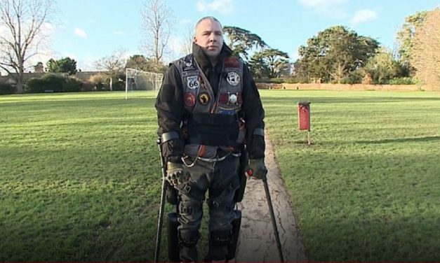 British war veteran walks again with Israeli bionic suit