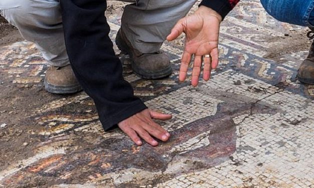 Incredible Byzantine-era mosaic discovered at Caesarea