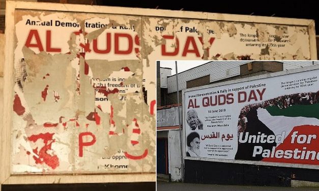 Iranian-backed “Al-Quds Day” billboard in Luton removed after complaints