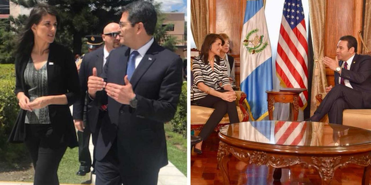 Ambassador Haley thanks Honduras and Guatemala for support of Jerusalem Embassy move