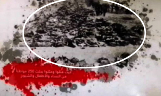 Palestinian TV presents photo of Nazi concentration camp victims as ARABS killed by Jews