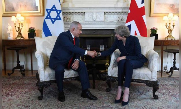 Theresa May writes article praising “old friend” Israel and expresses pride in Balfour Declaration