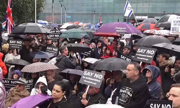 Thousands rally against anti-Semitism in Manchester