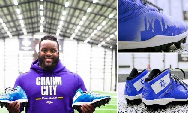 NFL player puts Israel flag on his trainers to show support for Israel
