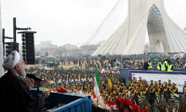 “Death to Theresa May” chanted as Iran marks 40 years since Islamic revolution