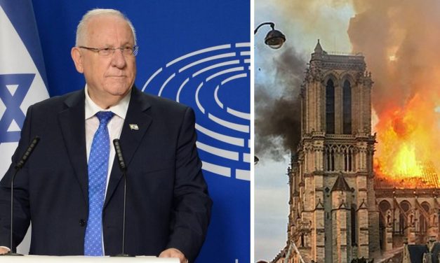 Israel’s President Rivlin expresses solidarity with France following Notre Dame fire