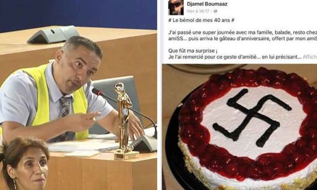 French city official celebrates birthday with swastika cake
