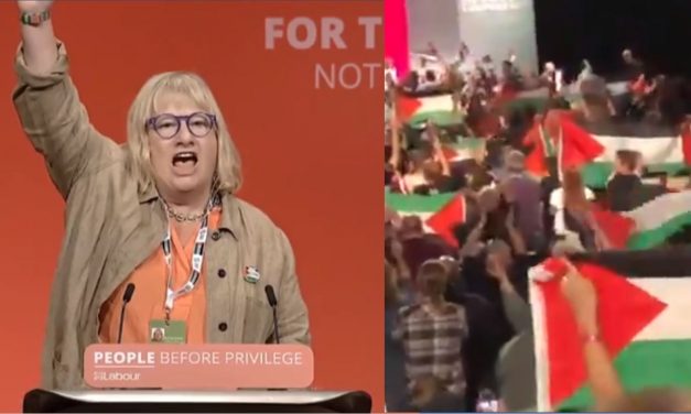 Palestinian flags and “Free Palestine” chants flood Labour conference