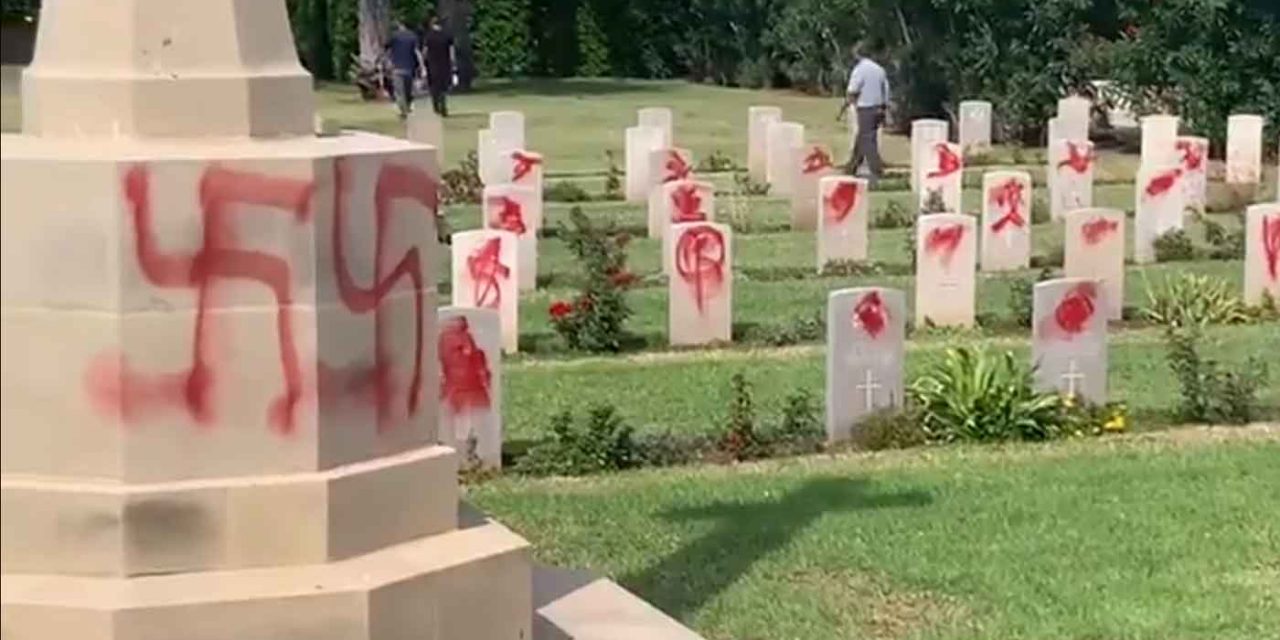 British war cemetery in Israel vandalised with Swastikas, Jewish cemetery also targeted