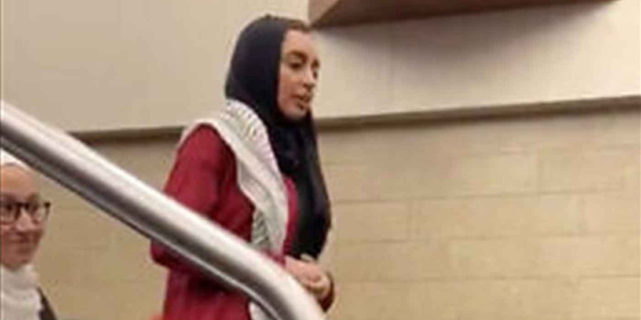 Pro-Palestinian student walks out on Holocaust survivor who says Israel has a right to exist