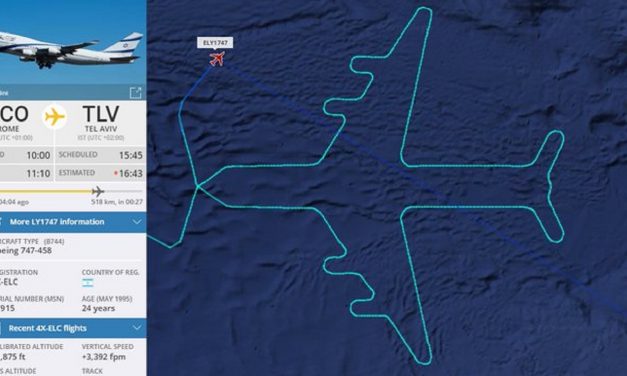 Israel’s El Al flight ‘draws’ 747 plane in sky to mark final flight