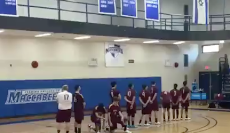 Brooklyn College athletes kneel to disrespect Israel’s national anthem