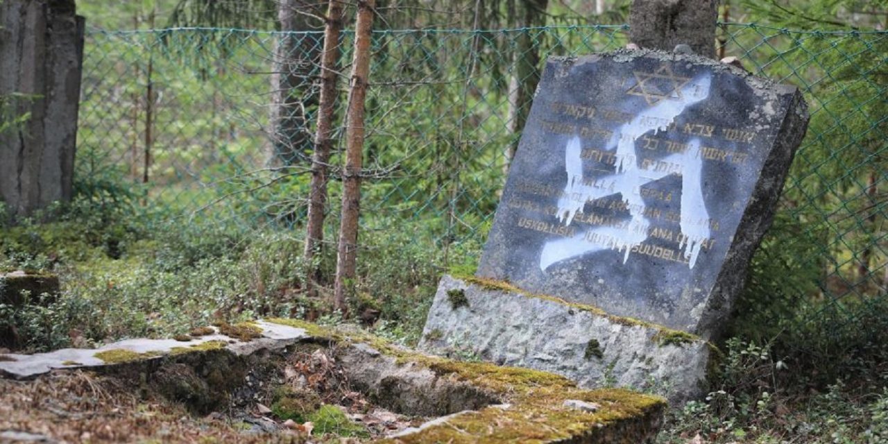 “Death to Jews” and swastikas daubed on gravestones in France