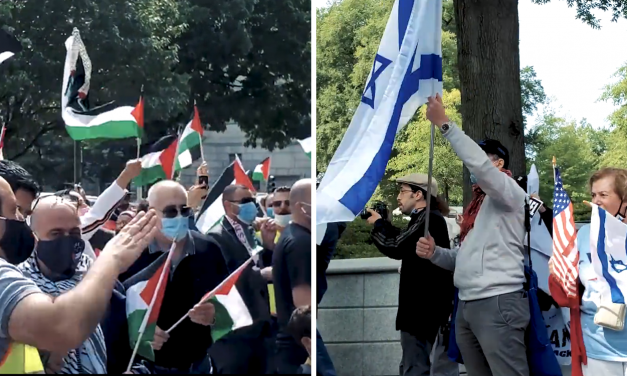 Pro-Palestinian protesters try to intimidate pro-Israel supporters outside White House