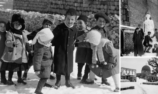 100 years ago: Rare photos of snowy Jerusalem in 1921