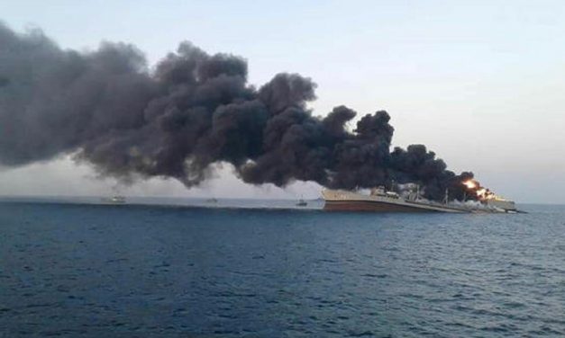 Iran’s largest warship sinks after fire