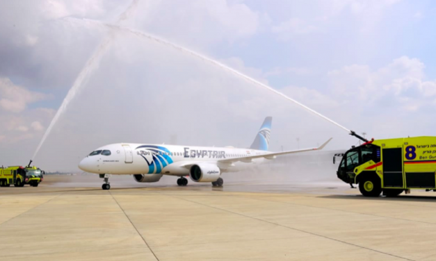 First-ever EgyptAir flight lands in Israel
