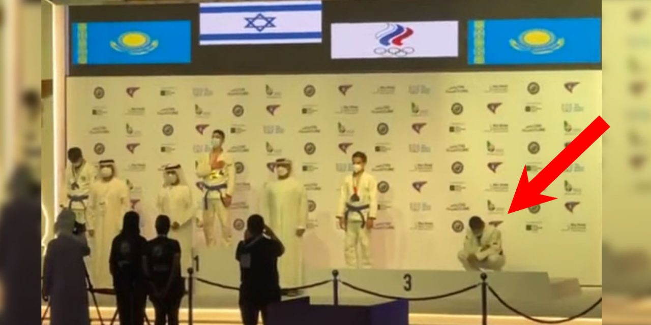 Watch: Kazakh athlete disrespects Israeli anthem at Jiu-Jitsu World Championship