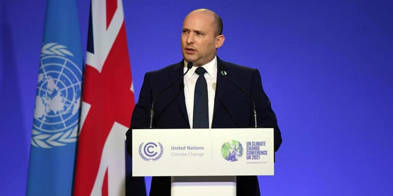 Bennett to COP26: ‘Israel is small but our impact on climate change can be mighty’