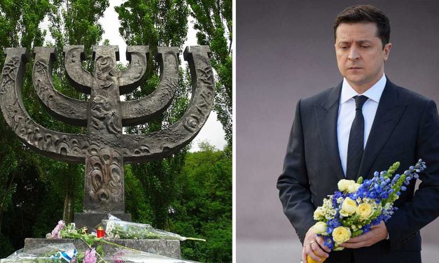 Russian airstrike hits site of Ukraine’s main Holocaust memorial adding insult to Putin’s ‘denazification’ claim