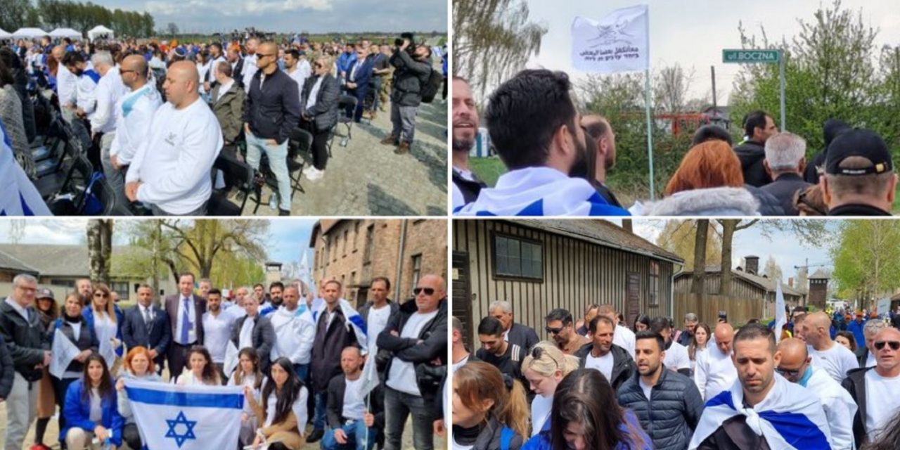 First Israeli Arab delegation and Ukrainian refugees attend March of the Living at Auchwitz
