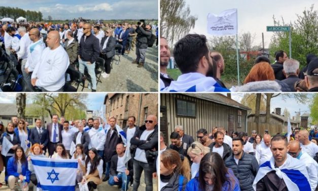 First Israeli Arab delegation and Ukrainian refugees attend March of the Living at Auchwitz