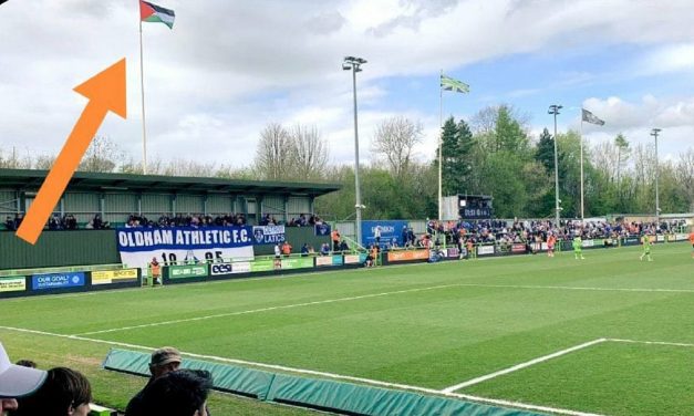Football club loses sponsorship after flying Palestinian flag