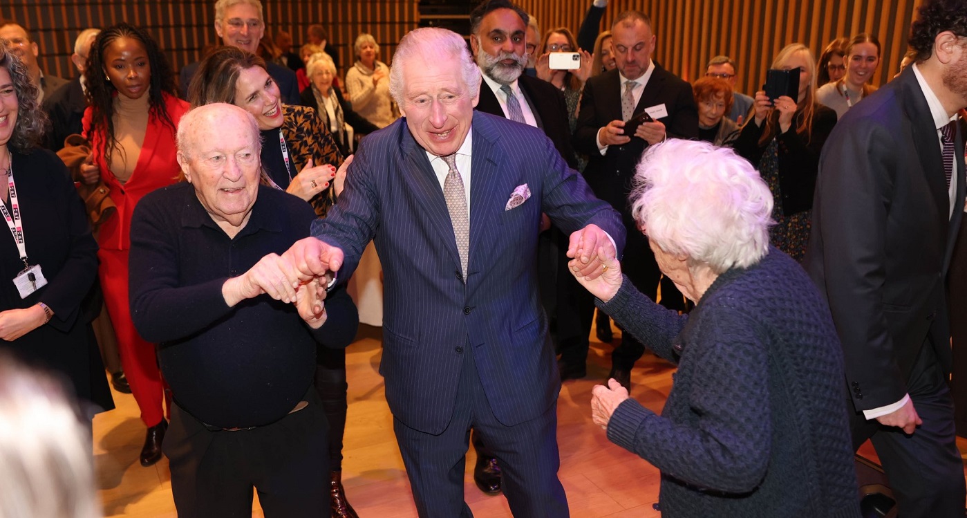 King Charles dances with Holocaust survivors at Hanukkah celebration