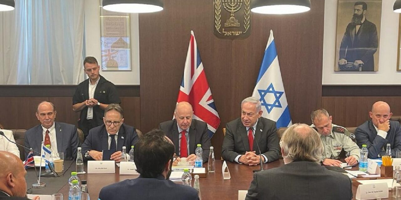 UK-Israel hold first national security meeting in new strategic partnership