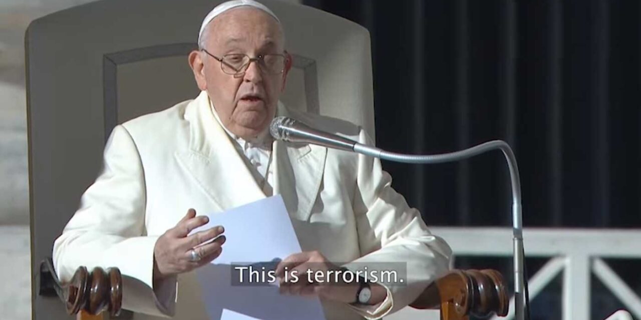 Why did Pope Francis promote hateful propaganda against Israel?
