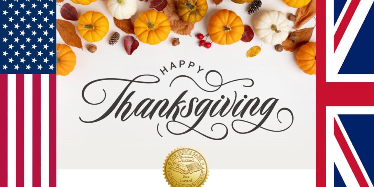 As Brits, we are thankful that God has blessed America and made it a faithful friend of Israel