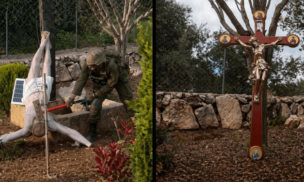 A vandalised crucifix: Rejecting collective blame against Israel