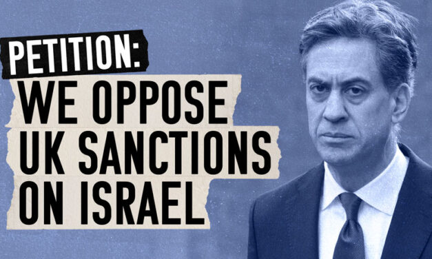 PETITION: We Oppose UK Sanctions on Israel